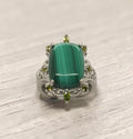 5003 Malachite and Peridot Ring