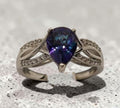 5006 Petalite and White Zircon Ring