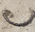 5008 Tanzanite and White Zircon 7.5" Bracelet