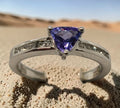 5016 Tanzanite and White Topaz Ring