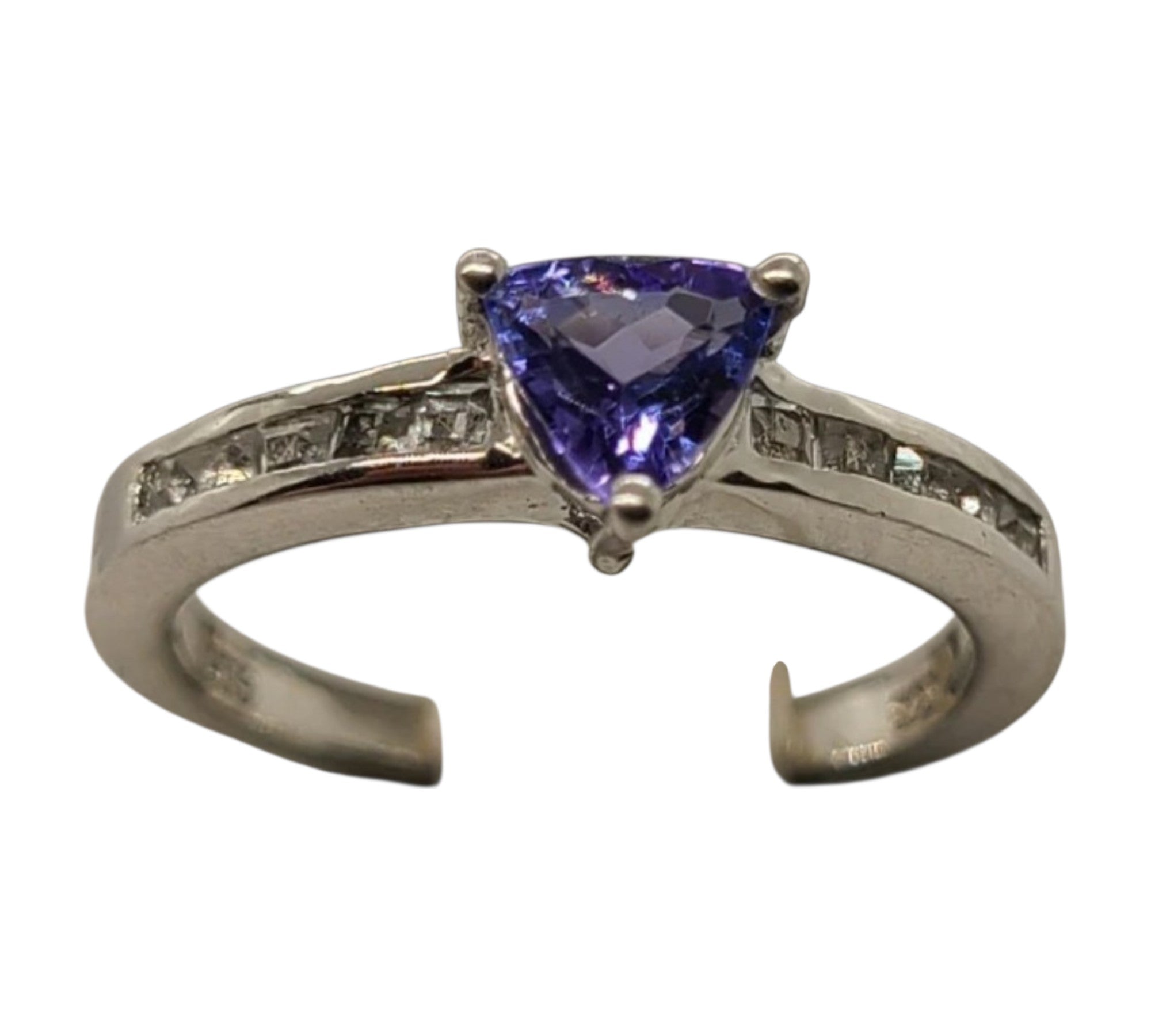 5016 Tanzanite and White Topaz Ring