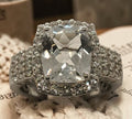 5017 White Topaz Halo Ring