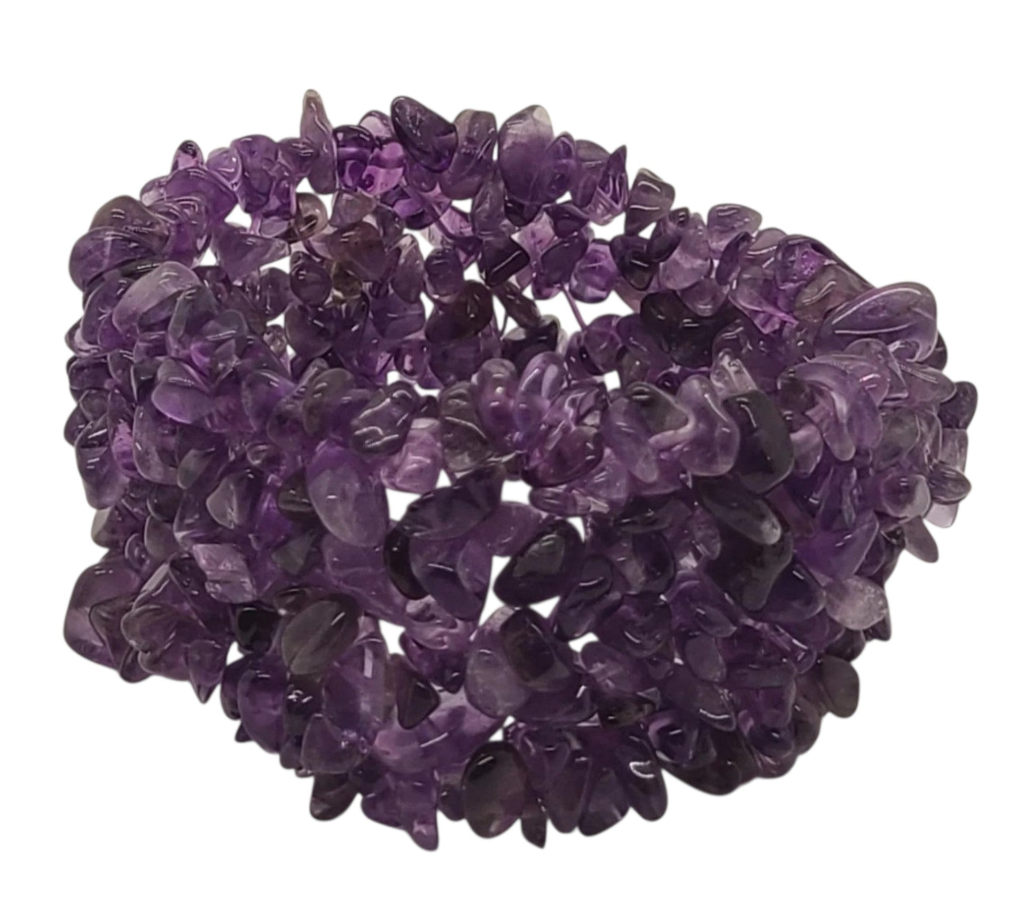 5021 Amethyst chip bead stretch bracelet