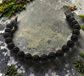 5022 Black Agate and Hematite stretch bracelet