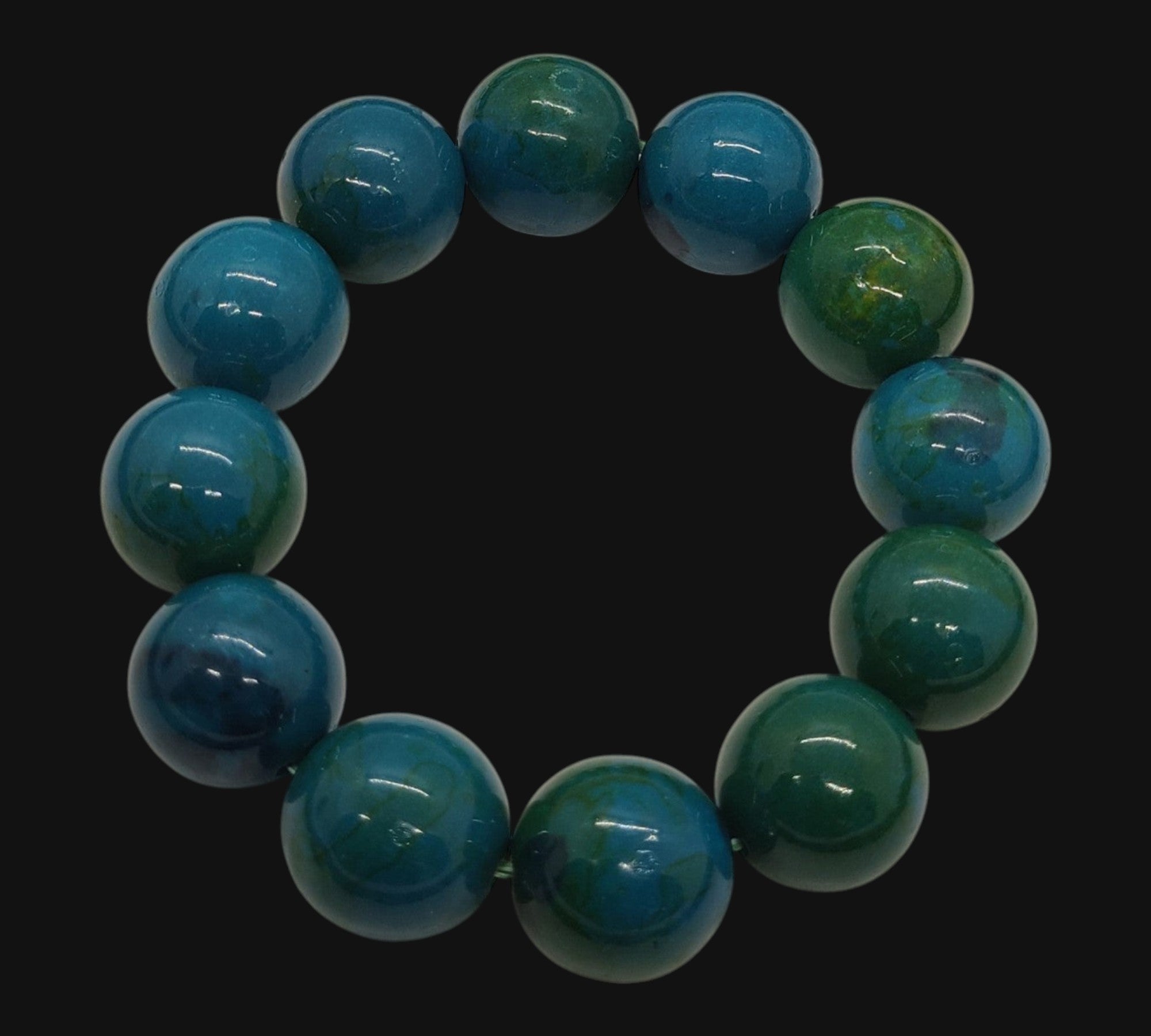 5027 Chrysocolla Bead Stretch Bracelet