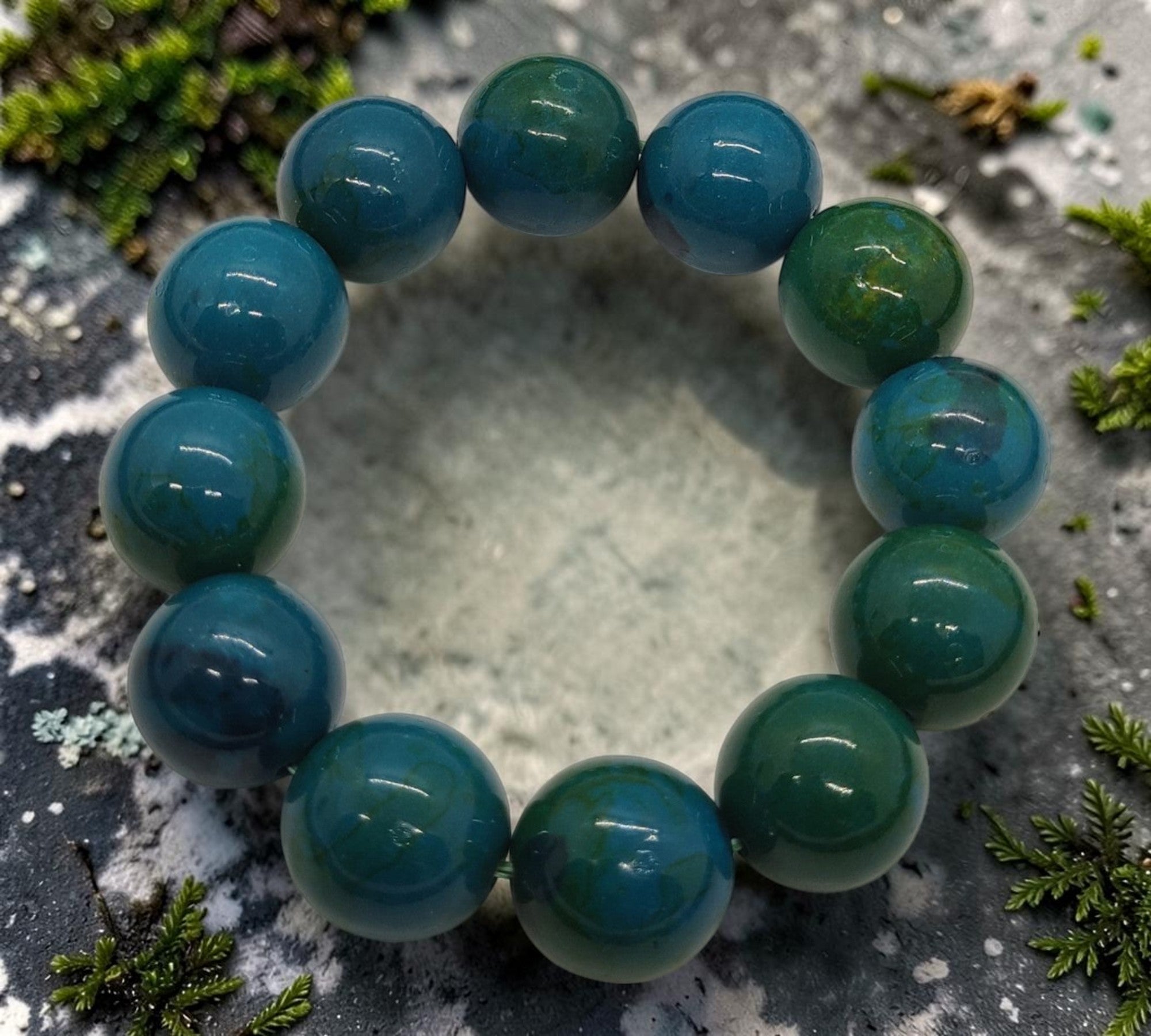 5027 Chrysocolla Bead Stretch Bracelet