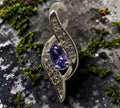 5030 AAA Tanzanite and White Zircon Pendant