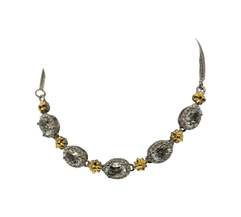 5032 White Topaz Bolo Bracelet