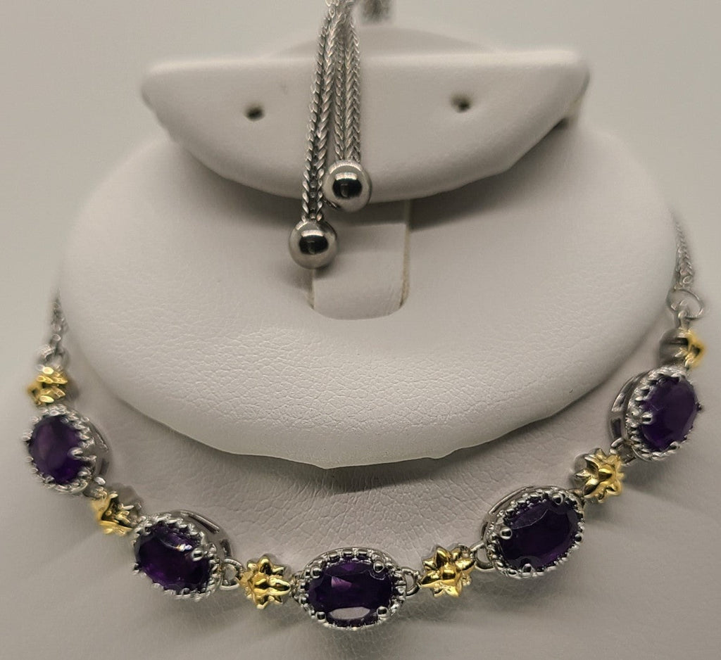 5033 Amethyst Bolo Bracelet