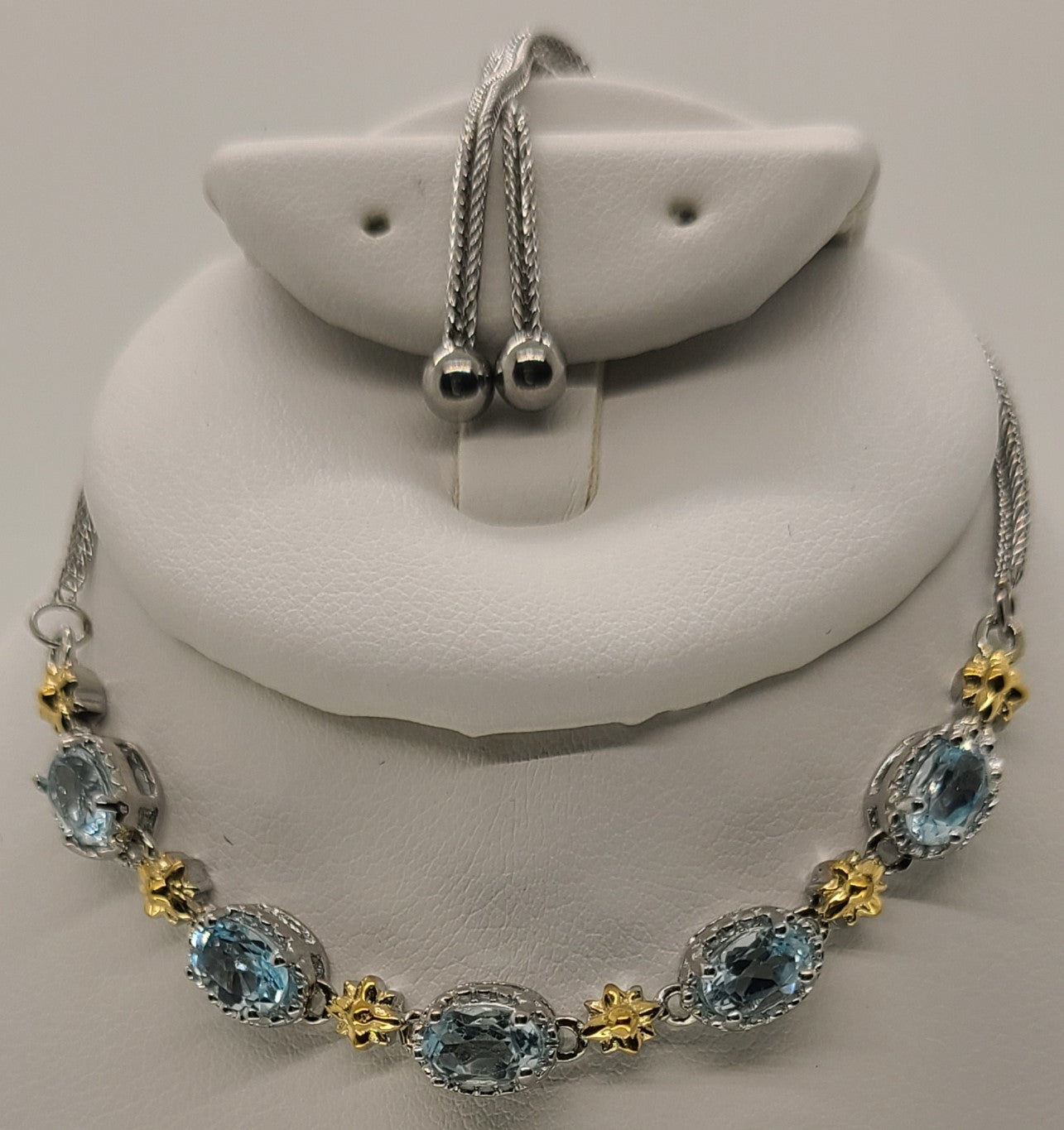 5034 Sky Blue Topaz Bolo Bracelet