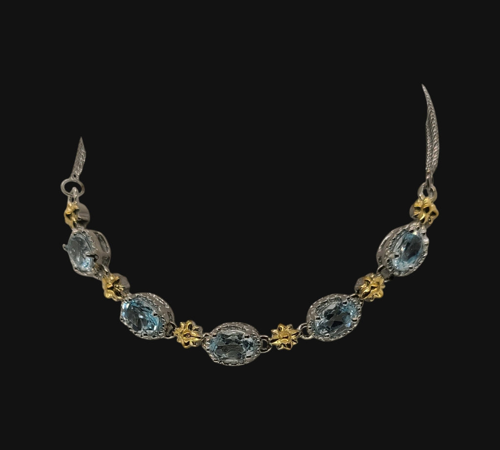 5034 Sky Blue Topaz Bolo Bracelet