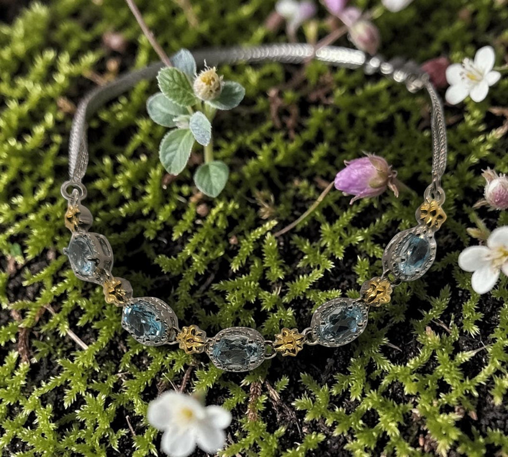 5034 Sky Blue Topaz Bolo Bracelet