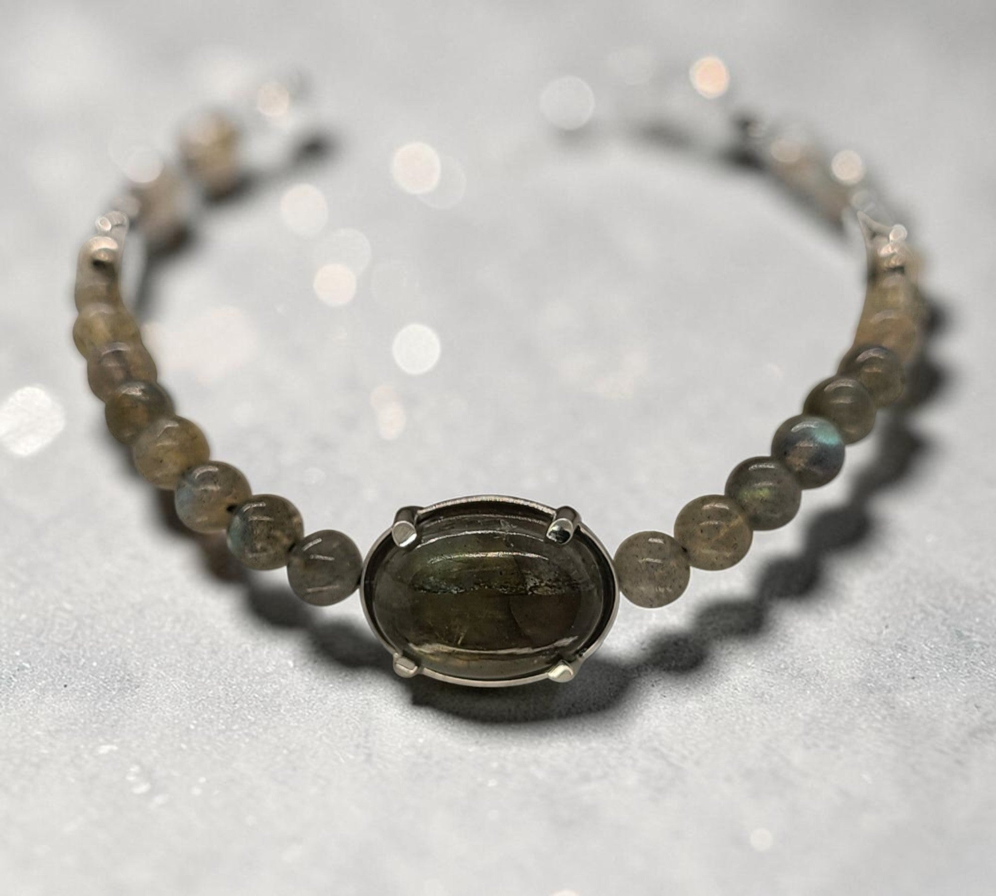5038 Labradorite Bolo Bracelet