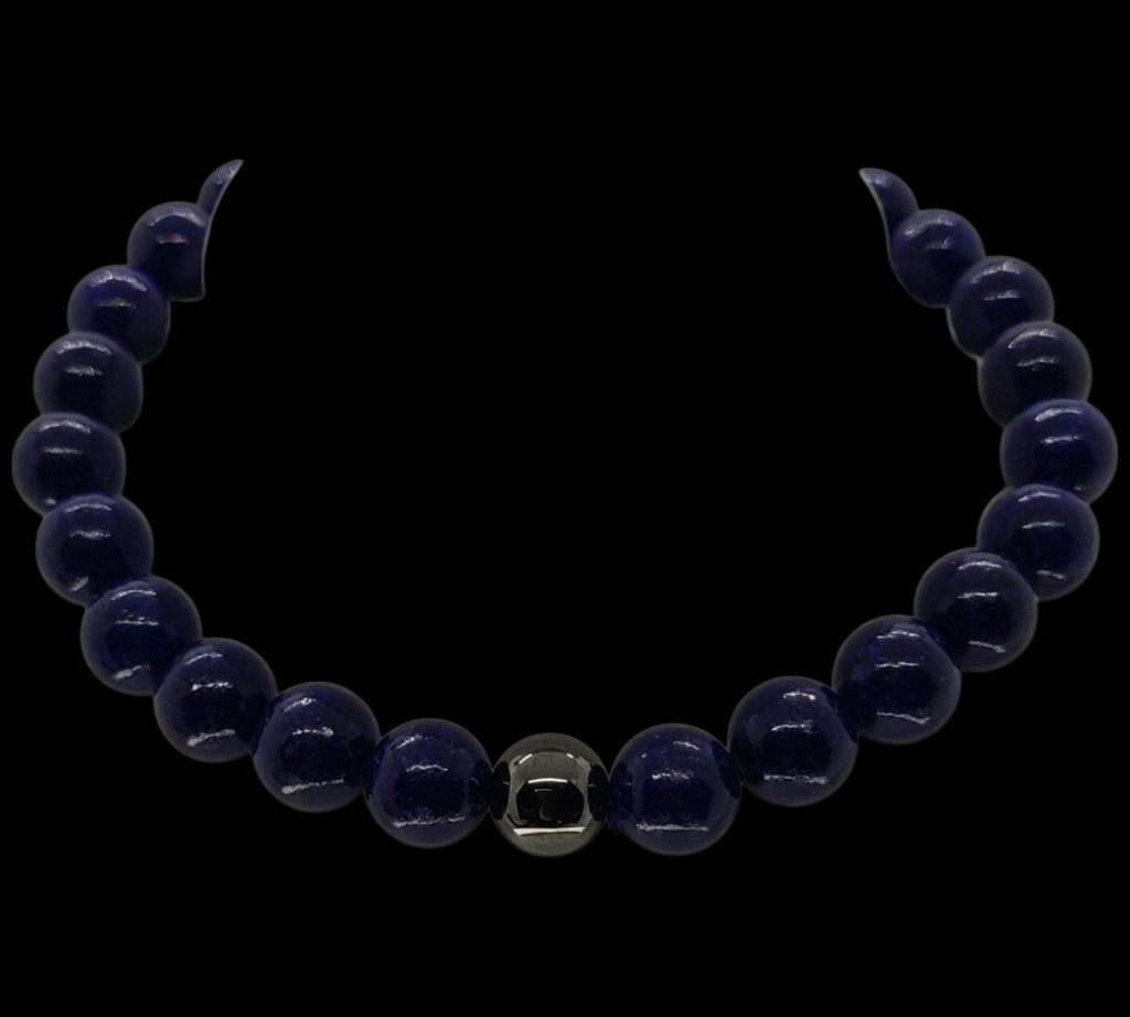 5045 Lapis Lazuli and Hematite Stretch Bracelet
