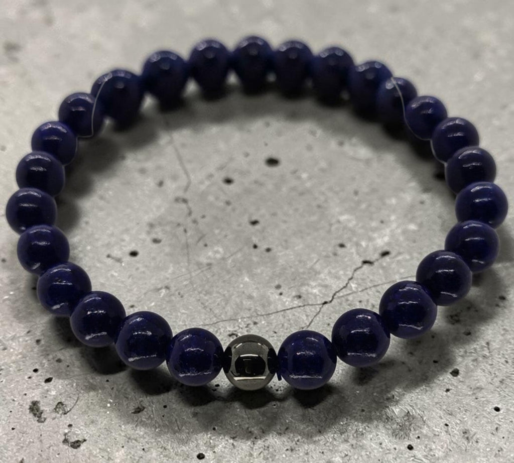 5045 Lapis Lazuli and Hematite Stretch Bracelet