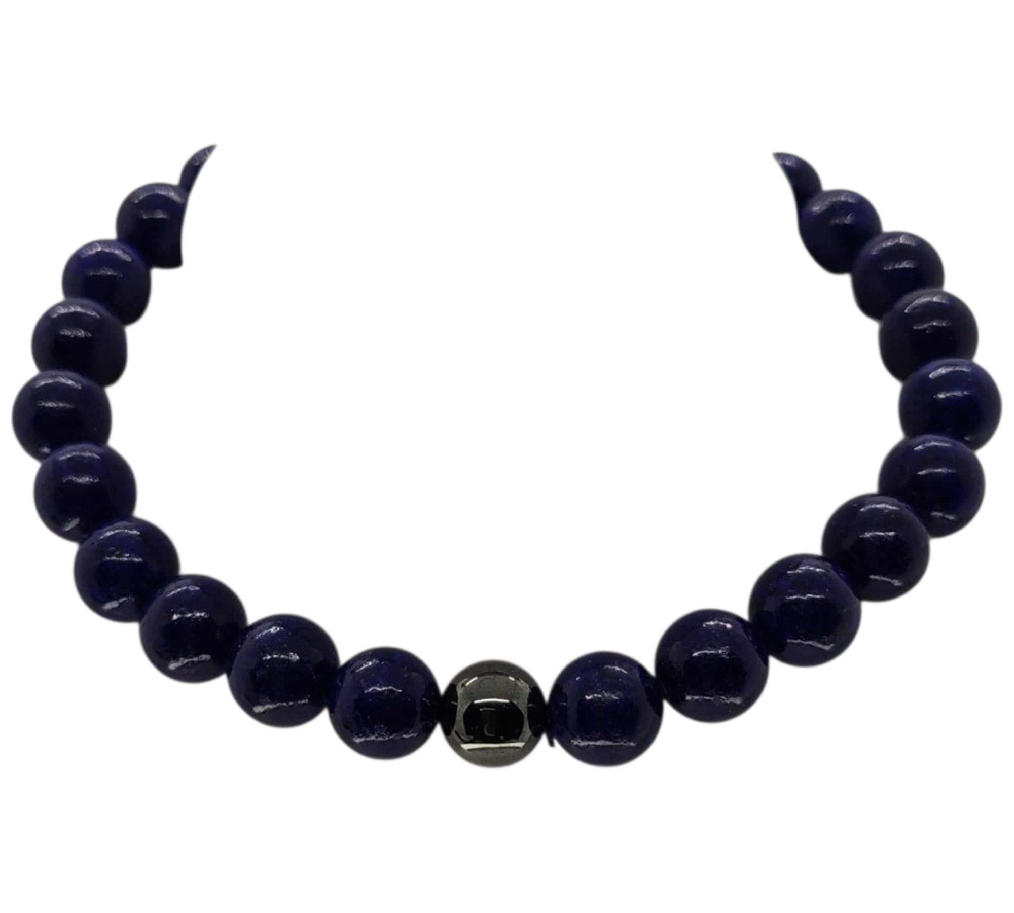 5045 Lapis Lazuli and Hematite Stretch Bracelet