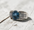 5047 London Blue Topaz and Zircon Ring