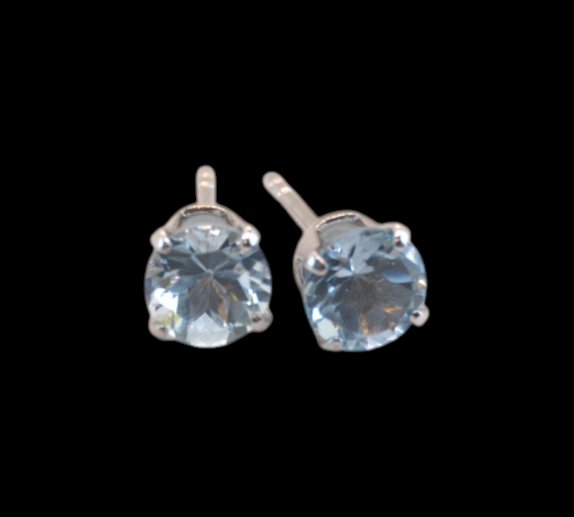 5050 Sky Blue Topaz Stud Earrings
