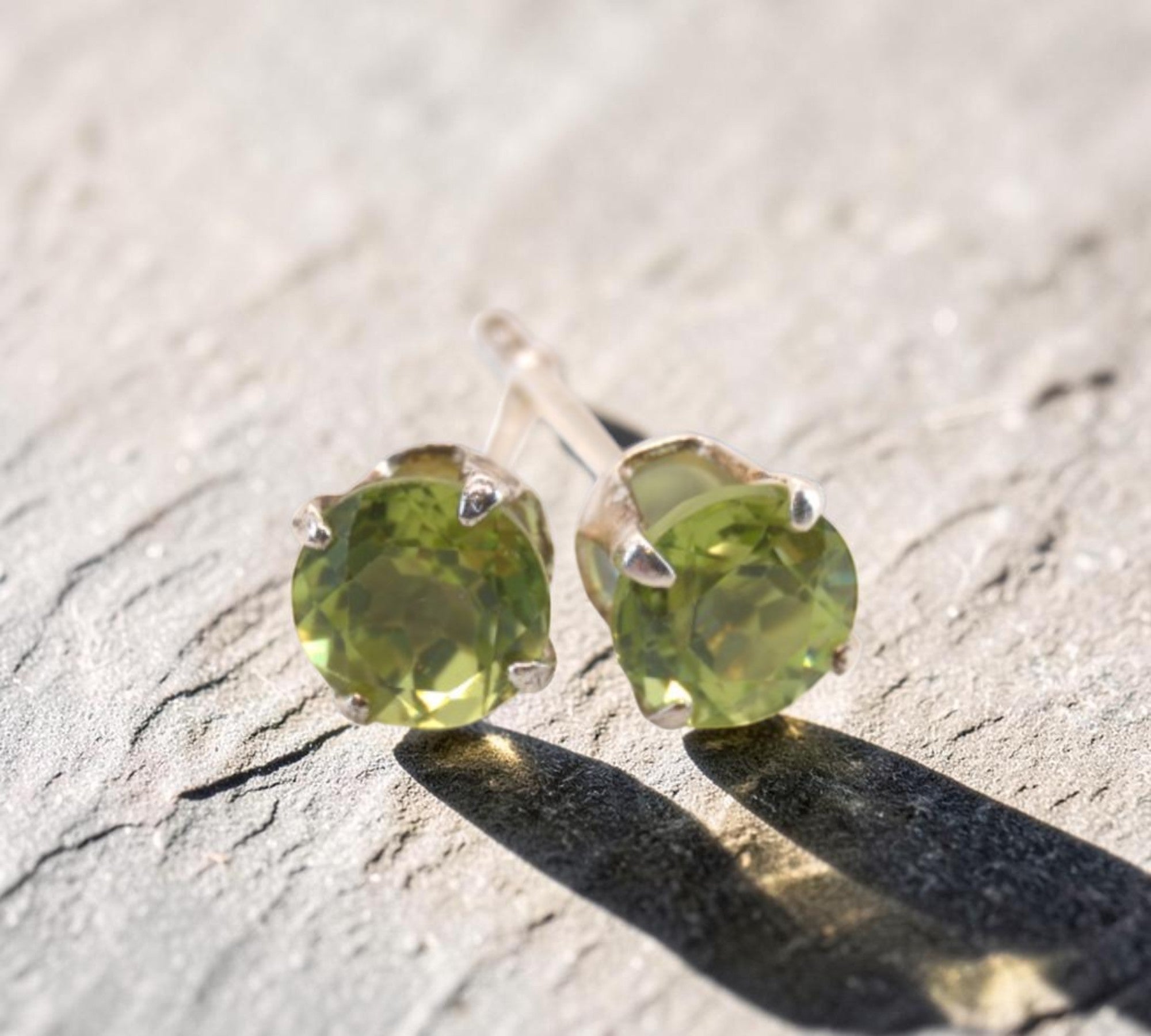 5051 Peridot Stud Earrings