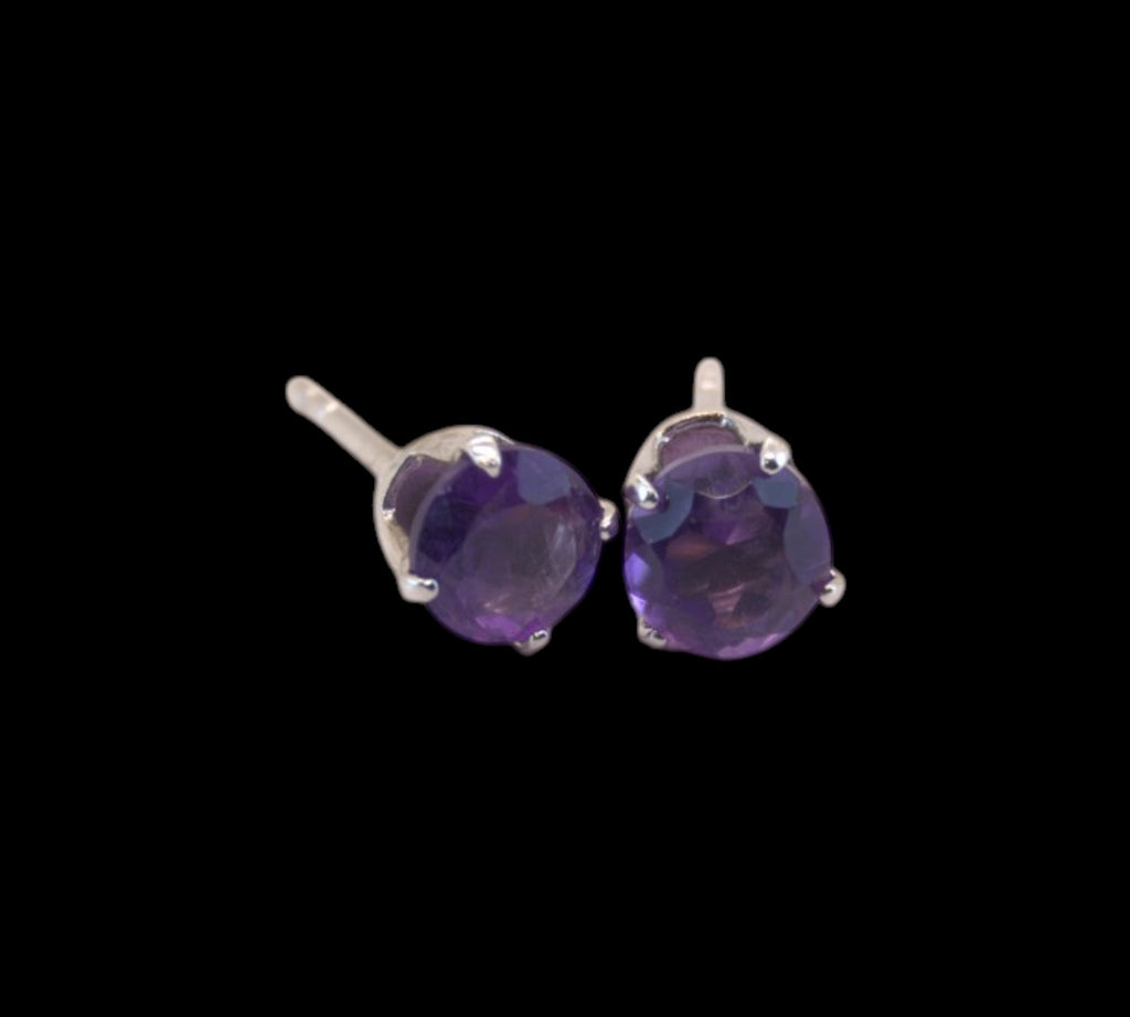 5053 Amethyst Stud Earrings