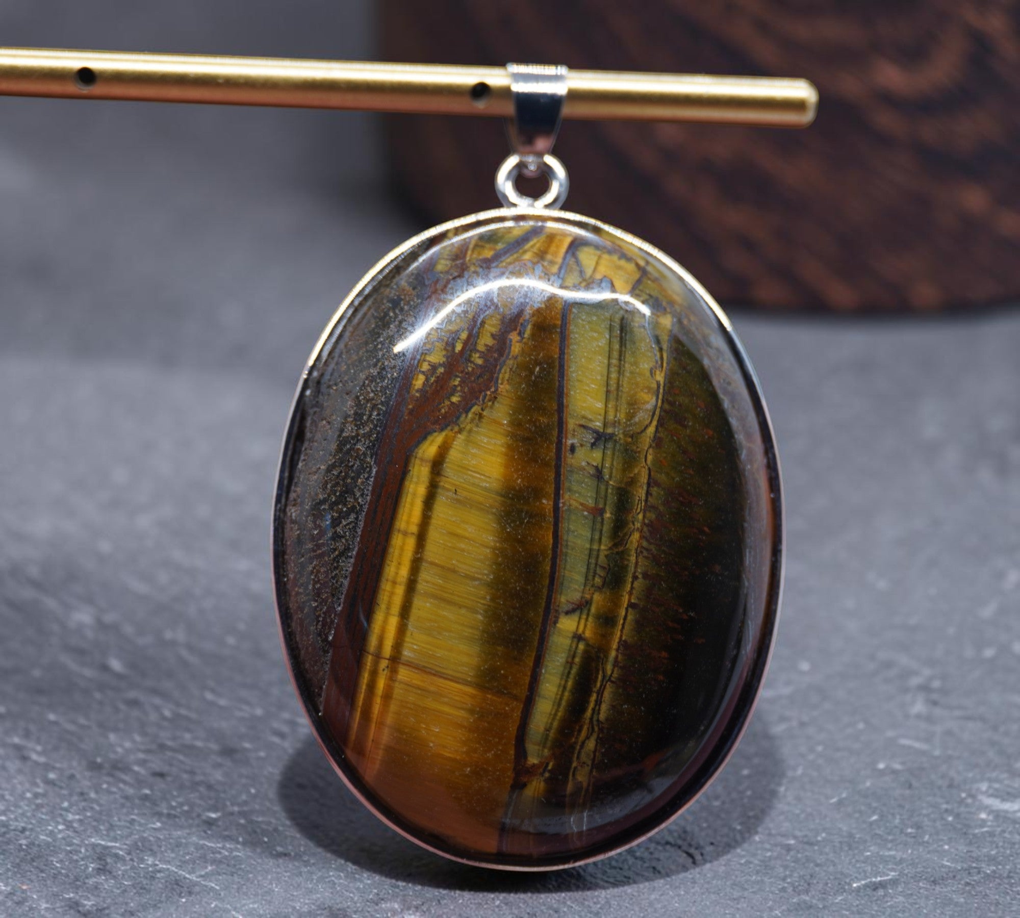 5073 Yellow Tiger's Eye Pendant