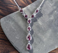5075 Rhodolite Garnet 'Y' Style Necklace