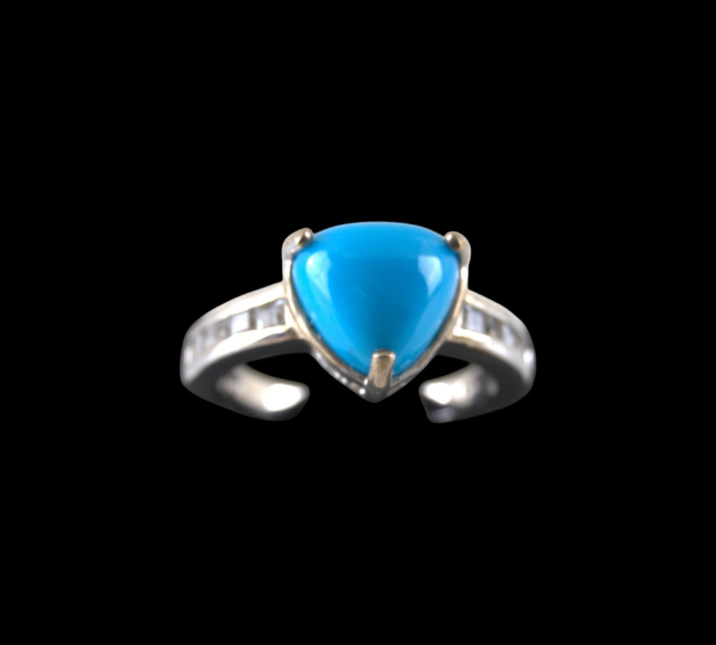 5083 Sleeping Beauty and White Topaz Ring