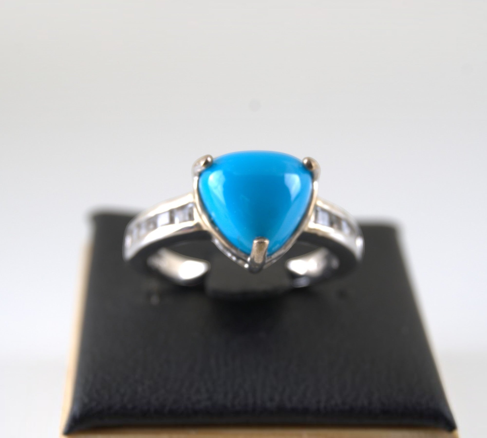 5083 Sleeping Beauty and White Topaz Ring