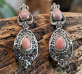 5095 Peach Opal Earrings