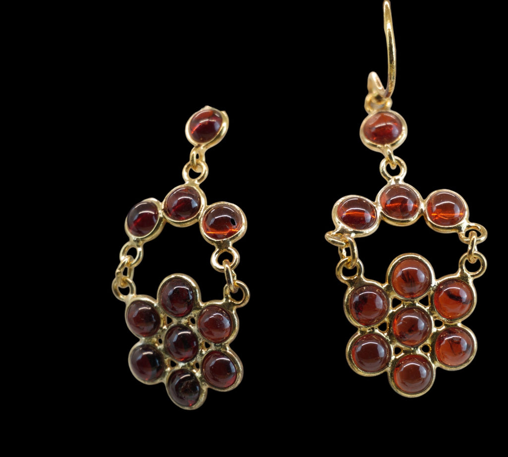 5096 Garnet Dangle Earrings
