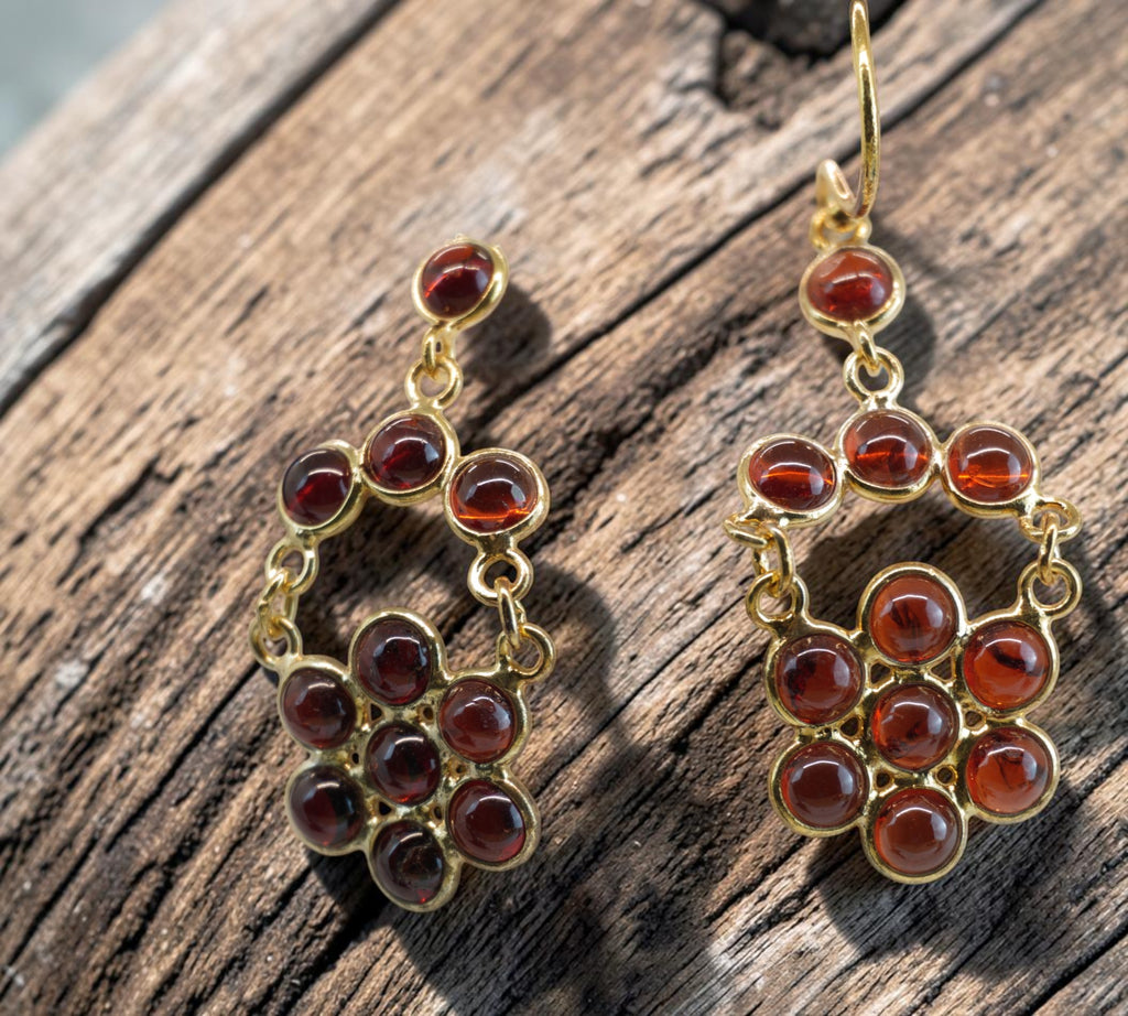 5096 Garnet Dangle Earrings