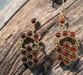 5096 Garnet Dangle Earrings