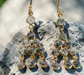 5098 Rutilated Silver Quartz Dangle Earrings