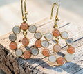 5099 Multicolored Moonstone Dangle Earrings