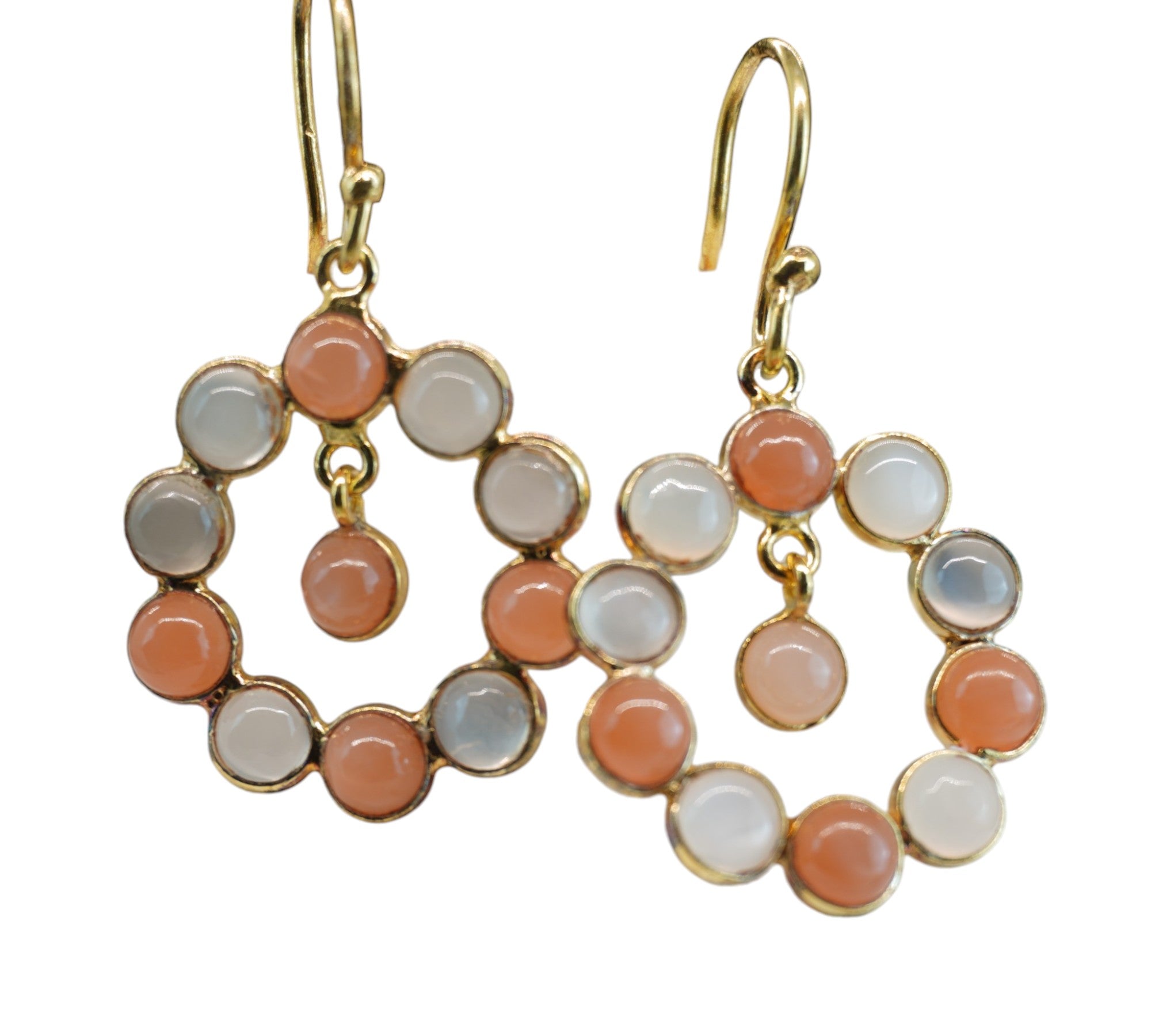 5099 Multicolored Moonstone Dangle Earrings