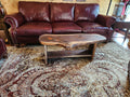 Slab Walnut Coffee Table & Accent Bench | Copper Mica Inlays & Keyed Tenon Joinery | Handcrafted Made to Order