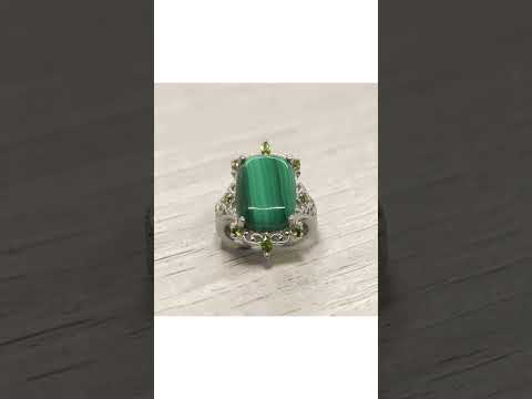 5003 Malachite and Peridot Ring